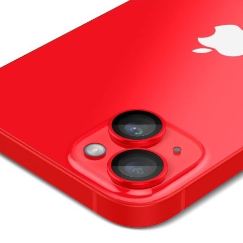 Spigen Optik.Tr Camera iPhone 14/14 Plus EZ FIT Lens 2szt./2pcs czerwony/red AGL05605