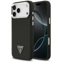 Etui Guess Grained Triangle Logo MagSafe do iPhone 17 Pro czarny