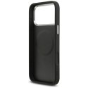 Etui Guess Grained Triangle Logo MagSafe do iPhone 17 Pro czarny
