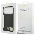 Etui Guess Grained Triangle Logo MagSafe do iPhone 17 Pro czarny