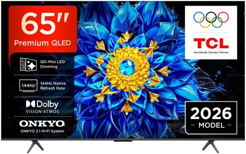 Telewizor TCL 65P8L QLED 65" 4K Ultra HD 144Hz Google TV Dolby Atmos Czarny