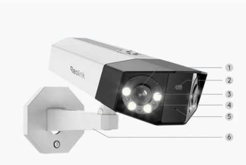 Kamera IP zewnętrzna REOLINK Duo P750 16MP Dual Lens biała