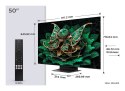 Telewizor TCL 50C7K QD-Mini LED 50" 4K Ultra HD Google TV Dolby Atmos DVB-T2 Czarny (OUTLET)