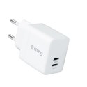 Crong Utra Compact GaN - Ładowarka sieciowa 35W PD 3.0 2x USB-C (biały)