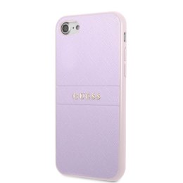 Guess GUHCI8PSASBPU iPhone 7/8 / SE 2020 / SE 2022 hardcase fioletowy/purple Saffiano Hot Stamp & Metal Logo