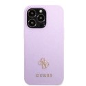 Guess GUHCP13LPS4MU iPhone 13 Pro / 13 6,1" purpurowy/purple hardcase Saffiano 4G Small Metal Logo