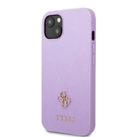 Guess GUHCP13SPS4MU iPhone 13 mini 5,4" purpurowy/purple hardcase Saffiano 4G Small Metal Logo