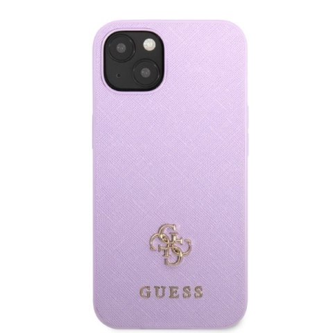 Guess GUHCP13SPS4MU iPhone 13 mini 5,4" purpurowy/purple hardcase Saffiano 4G Small Metal Logo