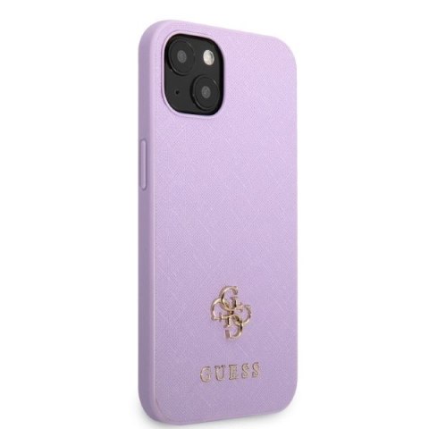 Guess GUHCP13SPS4MU iPhone 13 mini 5,4" purpurowy/purple hardcase Saffiano 4G Small Metal Logo