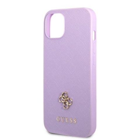 Guess GUHCP13SPS4MU iPhone 13 mini 5,4" purpurowy/purple hardcase Saffiano 4G Small Metal Logo