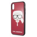 Karl Lagerfeld KLHCPXDLHRE iPhone X/Xs czerwony/red Iconic Glitter Karl`s Head