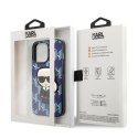 Karl Lagerfeld KLHCP13XPMNIKBL iPhone 13 Pro Max 6,7" hardcase niebieski/blue Monogram Ikonik Patch