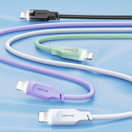 USAMS Kabel USB-C na Lightning PD Fast Charging 1,2m 20W Lithe Series purpurowy/purple SJ566USB03 (US-SJ566)