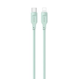 USAMS Kabel USB-C na Lightning PD Fast Charging 1,2m 20W Lithe Series zielony/green SJ566USB04 (US-SJ566)