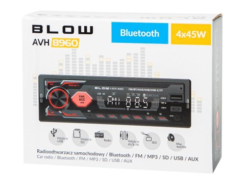 Radio BLOW AVH-8960 RDS MP3/USB/micro SD/BLUETOOTH + USB-C