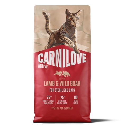 CARNILOVE ACTIVE CAT LAMB&WILDBOAR STERILISED 6kg