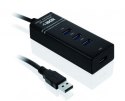 Hub IBOX USB 3.0 CZARNY 4-PORTY IUH3FB (4x USB 3.0; kolor czarny)