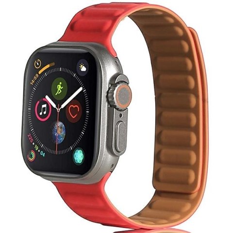 Beline pasek Apple Watch Magnetic 42/44/45/49mm czerwony /red