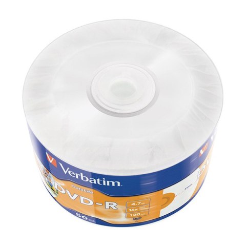 Verbatim DVD-R, Inkjet Printable, 43793, 4.7GB, 16x, wrap, 50-pack, printable, do archiwizacji danych