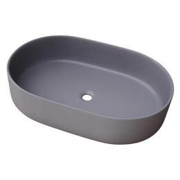 WASHBASIN TRAPANI 600X380X125 MATT GREY