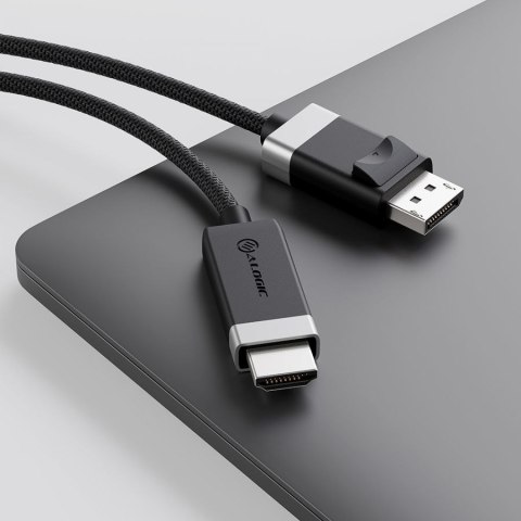 ALOGIC FUDPHD2-SGR adapter kablowy 2 m DisplayPort HDMI Czarny, Szary
