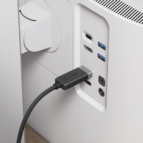 ALOGIC FUDPHD2-SGR adapter kablowy 2 m DisplayPort HDMI Czarny, Szary