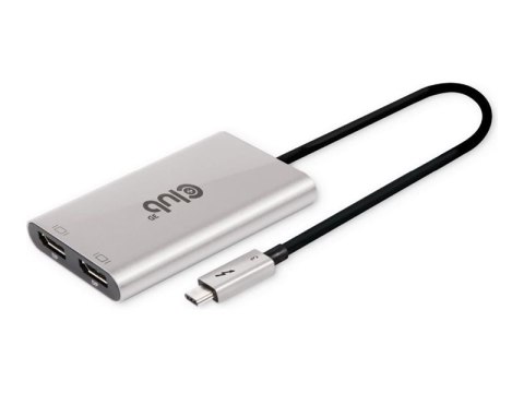 CLUB3D CSV-1586 huby i koncentratory Thunderbolt 3 40000 Mbit/s Srebrny