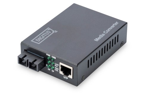 Digitus Media konwerter RJ45 10/100Base-TX na SC duplex 100Base-FX, Tx/Rx 1310nm, 20 km