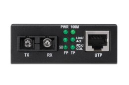 Digitus Media konwerter RJ45 10/100Base-TX na SC duplex 100Base-FX, Tx/Rx 1310nm, 20 km
