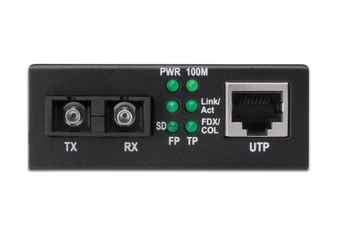 Digitus Media konwerter RJ45 10/100Base-TX na SC duplex 100Base-FX, Tx/Rx 1310nm, 20 km