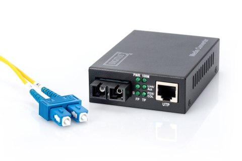 Digitus Media konwerter RJ45 10/100Base-TX na SC duplex 100Base-FX, Tx/Rx 1310nm, 20 km