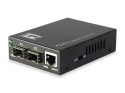 LevelOne GVT-2011 - Media konwerter - GigE - 10Base-T, 100Base-TX, 1000Base-T, 1000Base-X - RJ-45 / SFP (mini-GBIC)