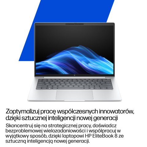 HP EliteBook 8 G1i Next Gen AI PC Copilot+ PC Intel Core Ultra 5 228V Laptop 35,6 cm (14") WUXGA 32 GB LPDDR5x-SDRAM 512 GB SSD 