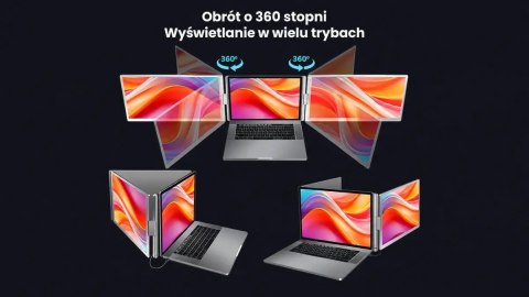 EXTRALINK SMART LIFE 14" 2-SCREEN MONITOR FOR LAPTOPS 12" TO 17.3"
