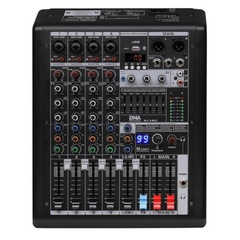 DNA Professional HLC 4 MK2 - mikser analogowy z USB, Bluetooth, MP3, zasilaniem Phantom, procesorem DSP