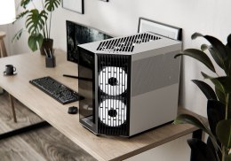 Obudowa APNX V1, Midi-Tower, ATX, Tempered Glass, czarno-biała