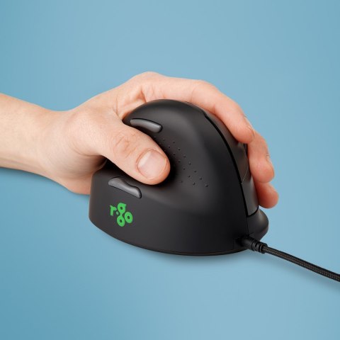 R Go Tools R-Go Pele HE ergonomisch links USB mittel juodas/silb retail
