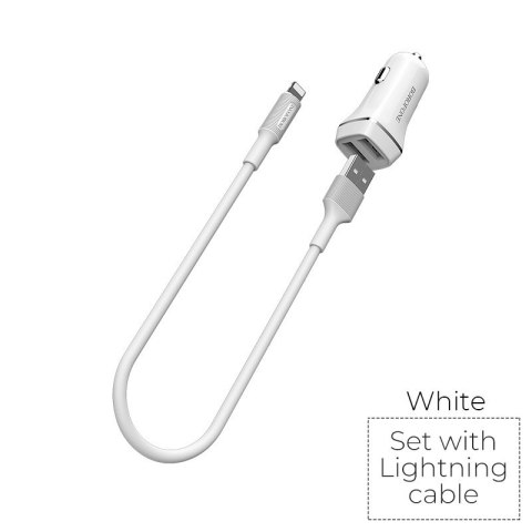 ŁADOWARKA SAMOCHODOWA 2X USB KABEL LIGHTNING