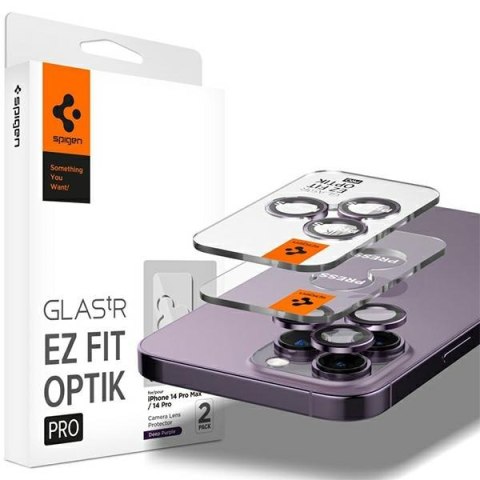 Spigen Optik.Tr Camera iPhone 14 Pro/ 14 Pro Max EZ FIT Lens 2szt./2pcs fioletowy/deep purple AGL05597