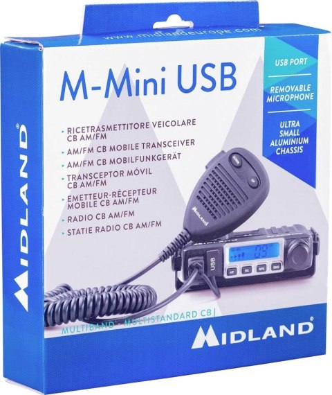 Radio CB Midland M-Mini AM/FM multi USB