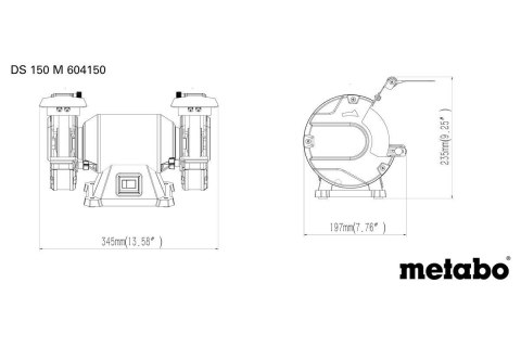 METABO.SZLIFIERKA STOŁOWA DS 150 M 370W