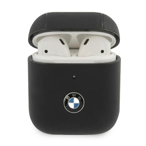 BMW BMA2CSLBK AirPods cover czarny/black Geniune Leather Signature