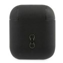 BMW BMA2CSLBK AirPods cover czarny/black Geniune Leather Signature