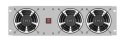 LANBERG PANEL WENTYLACYJNY PIONOWY 3U 19" DO SZAF RACK TRZY WENTYLATORY 230V SZARY