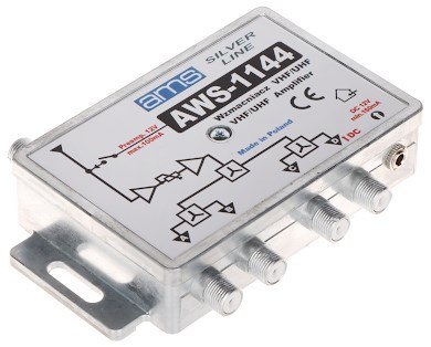 Wzmacniacz antenowy ANTENOS STIPRINTUVAS AWS-1144 14 / 17dB