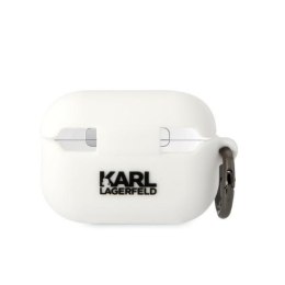 Karl Lagerfeld KLAP2RUNCHH AirPods Pro 2 cover biały/white Silicone Choupette Head 3D
