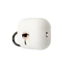 Karl Lagerfeld KLAP2RUNIKH AirPods Pro 2 cover biały/white Silicone Karl Head 3D