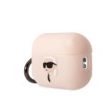 Karl Lagerfeld KLAP2RUNIKP AirPods Pro 2 cover różowy/pink Silicone Karl Head 3D