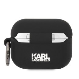 Karl Lagerfeld KLAPRUNIKK AirPods Pro cover czarny/black Silicone Karl Head 3D