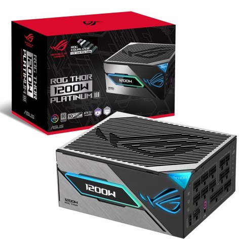 ASUS ROG -THOR-1200P3-GAMING-E moduł zasilaczy 1200 W 24-pin ATX ATX Czarny